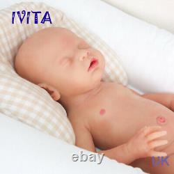 IVITA 18'' Eyes-closed Baby Doll Boy Full Body Soft Silicone Lifelike Reborn