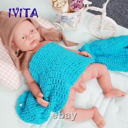 IVITA 18'' Full Body Silicone Reborn Dolls Baby Boy Take Pacifier Xmas Gift Toy