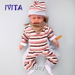 IVITA 18'' Full Body Waterproof Silicone Reborn Doll Baby Girl Can Take Pacifier