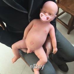 IVITA 18'' Full Silicone Reborn Baby BOY Take Pacifier Lifelike Cute Dolls