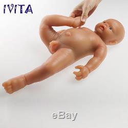IVITA 18'' Reborn Baby Boy Realistic Silicone Reborn Baby Dolls Teaching Doll