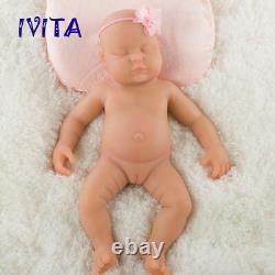 IVITA 18'' Sleeping Infant Silicone Reborn Baby Doll Eyes Closed Girl Baby