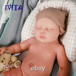 IVITA 18'' Sleeping Infant Silicone Reborn Baby Doll Eyes Closed Girl Baby