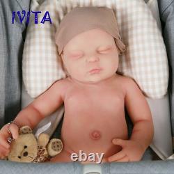 IVITA 18'' Sleeping Infant Silicone Reborn Baby Doll Eyes Closed Girl Baby