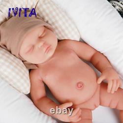 IVITA 18'' Sleeping Infant Silicone Reborn Baby Doll Eyes Closed Girl Baby