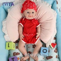 IVITA 18 inch Silicone Reborn Baby Girl Doll Vivid Full Silicone Baby Doll