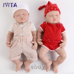 IVITA 18Sleeping Boy or Girl Doll Reborn Baby Full Body Silicone Toddler Toy