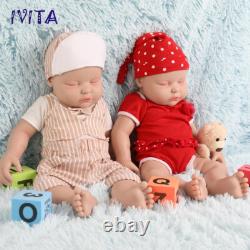 IVITA 18Sleeping Boy or Girl Doll Reborn Baby Full Body Silicone Toddler Toy