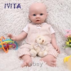 IVITA 19 BoyGirl Silicone Reborn Baby Doll Full Body Floppy Newborn Doll