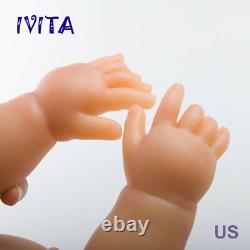 IVITA 19'' GIRL Reborn Baby Doll Full Body Silicone Eyes Closed Sleeping Infant