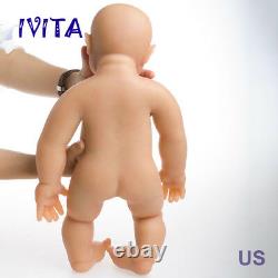 IVITA 19'' GIRL Reborn Baby Doll Full Body Silicone Eyes Closed Sleeping Infant