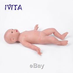 IVITA 19'' Handmade Reborn Silicone Doll Realistic Big Eyes Baby Girl 3600g