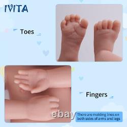 IVITA 19 Soft Silicone Reborn Baby Boy Doll Kids Accompany Silicone Doll