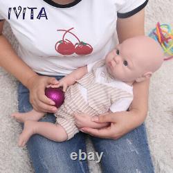 IVITA 19'' Soft Silicone Reborn Baby Boy Floppy Silicone Doll Kids Birthday Gift