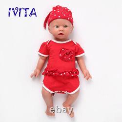 IVITA 19inch Silicone Reborn Baby Girl Full Silicone Newborn Infant Xmas Gift