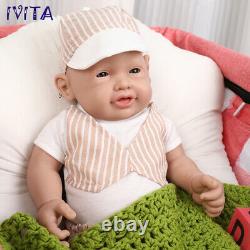 IVITA 20'' Big Eyes Baby Boy Full Body Soft Silicone Reborn Baby Doll Gift