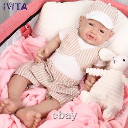 IVITA 20'' Big Eyes Baby Boy Full Body Soft Silicone Reborn Baby Doll Gift