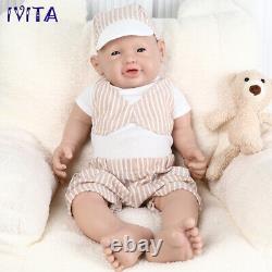 IVITA 20'' Big Eyes Baby Boy Full Body Soft Silicone Reborn Baby Doll Gift