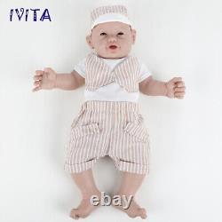 IVITA 20'' Big Eyes Baby Boy Full Body Soft Silicone Reborn Baby Doll Gift