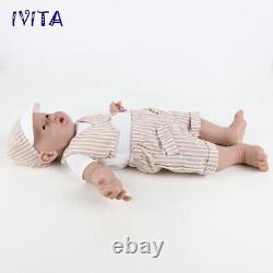 IVITA 20'' Big Eyes Baby Boy Full Body Soft Silicone Reborn Baby Doll Gift