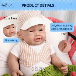 IVITA 20'' Big Eyes Baby Boy Full Body Soft Silicone Reborn Baby Doll Gift