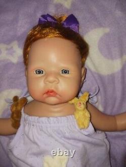 IVITA 20 Full Silicone Reborn Baby Girl Doll Real Silicone Red Auburn Hair