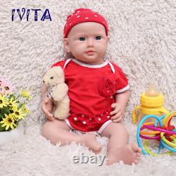 IVITA 20'' Full Silicone Reborn Baby Infant Girl Realistic Silicone Doll Infant