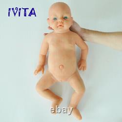 IVITA 20'' Fullbody Silicone Reborn Baby GIRL Silicone Doll Kids Birtheday Gift