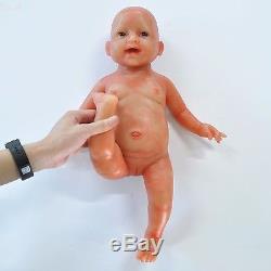 IVITA 20'' Laughing Silicone Reborn Baby GIRL Lifelike Dolls Can Take Pacifier