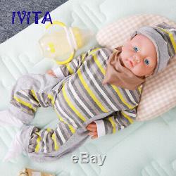 IVITA 20'' Lifelike Silicone Reborn Baby GIRL Dolls Toddler Vivid Doll Xmas Gift