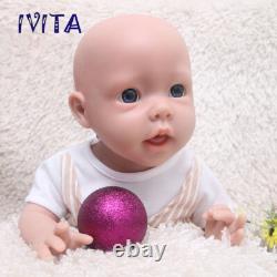 IVITA 20 Lovely Baby Boy Doll Lifelike Full Silicone Reborn Baby Doll Infant