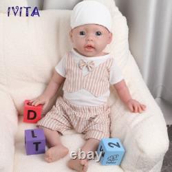 IVITA 20 Lovely Baby Boy Doll Lifelike Full Silicone Reborn Baby Doll Infant