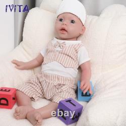 IVITA 20 Lovely Baby Boy Doll Lifelike Full Silicone Reborn Baby Doll Infant