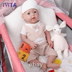IVITA 20 Lovely Baby Boy Doll Lifelike Full Silicone Reborn Baby Doll Infant