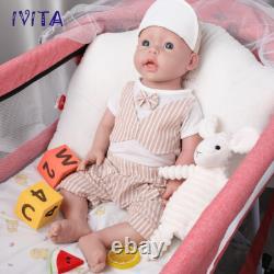 IVITA 20 Lovely Baby Boy Doll Lifelike Full Silicone Reborn Baby Doll Infant