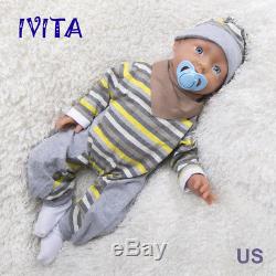 IVITA 20'' Reborn Baby Girl Doll Newborn Lifelike Baby Dolls Full Soft Silicone