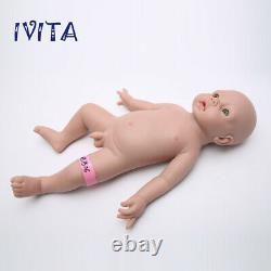 IVITA 20'' Silicone Reborn Baby Boy Alive Handmade Floppy Silicone Newborn Doll