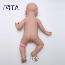 IVITA 20'' Silicone Reborn Baby Boy Alive Handmade Floppy Silicone Newborn Doll