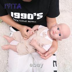 IVITA 20'' Silicone Reborn Baby Boy Handmade Alive Full Silicone Newborn Doll