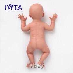 IVITA 20'' Silicone Reborn Baby Girl Accompany Silicone Doll Kids Xmas Gift