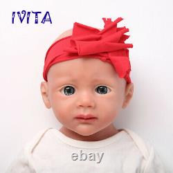 IVITA 20'' Silicone Reborn Baby Girl Accompany Silicone Doll Kids Xmas Gift