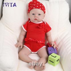 IVITA 20'' Silicone Reborn Doll Lifelike Newborn Baby Girl Doll Toy Xmas Gift