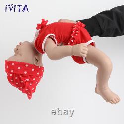 IVITA 20''Sleeping Girl Reborn Baby Doll Newborn Full Body Silicone Toddler Toy