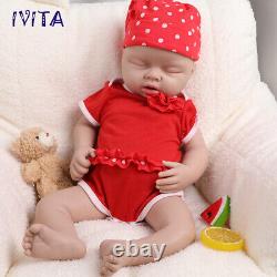 IVITA 20''Sleeping Girl Reborn Baby Doll Newborn Full Body Silicone Toddler Toy