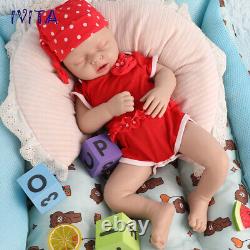 IVITA 20''Sleeping Girl Reborn Baby Doll Newborn Full Body Silicone Toddler Toy