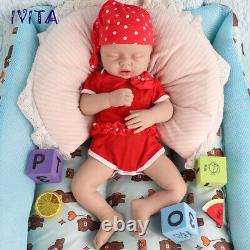 IVITA 20''Sleeping Girl Reborn Baby Doll Newborn Full Body Silicone Toddler Toy