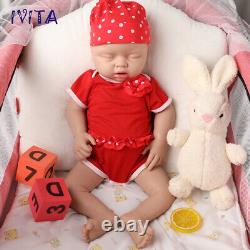 IVITA 20''Sleeping Girl Reborn Baby Doll Newborn Full Body Silicone Toddler Toy