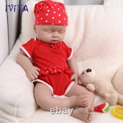 IVITA 20''Sleeping Girl Reborn Baby Doll Newborn Full Body Silicone Toddler Toy