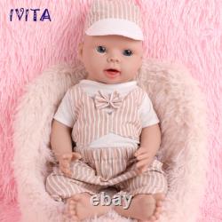 IVITA 20in BoyGirl Full Silicone Reborn Baby BoyGirl Realistic Doll Xmas Gift