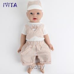 IVITA 20in BoyGirl Full Silicone Reborn Baby BoyGirl Realistic Doll Xmas Gift